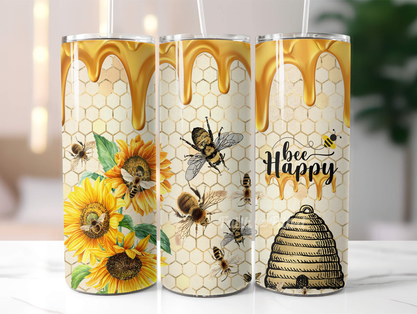 Bee Happy Tumbler